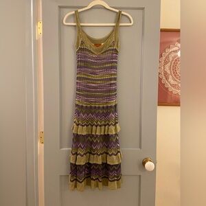 Missoni vintage y2k Purple Knit dress